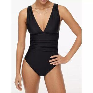 J. Crew Sleek Black One-Piece Swimsuit